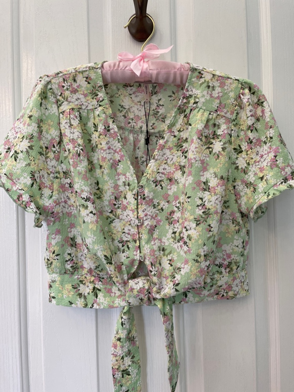 Crop top front tie New With Tags BCBGeneration Medium